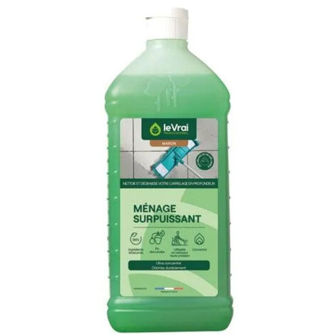 Nettoyant carrelage ultra concentré 1L – Parfum pin des Landes – Élimine graisses et huiles – Pour nettoyeur haute pression – Le Vrai Professionnel