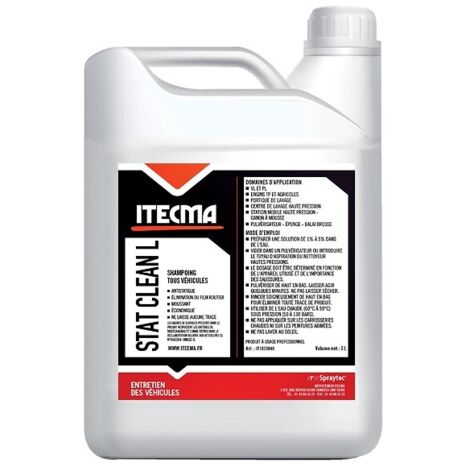 Nettoyant carrosserie concentré STAT CLEAN L bidon de 5 litres - ITW SPRAYTEC ITECMA