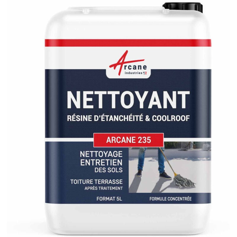 Arcane Industries - Nettoyant cool roof et résine d'étanchéité - 5 l
