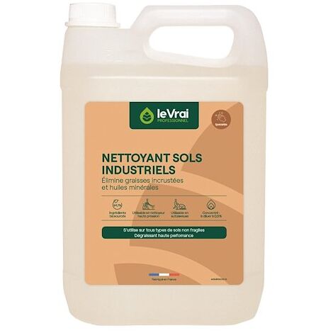 Nettoyant dégraissant Sols industriels Le Vrai Professionnel, Pin des Landes - Bidon 5 L