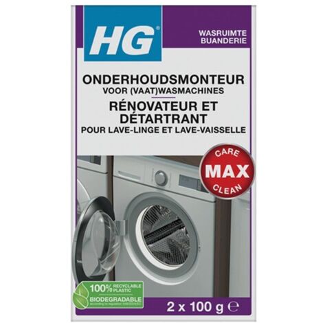 Nettoyant d'entretien pour machines à laver et la vaisselle HG (2x100g)
