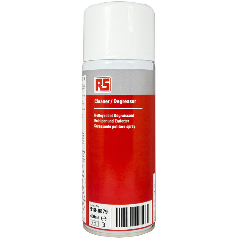 Spray nettoyant à usages multiples Rs Pro 400 ml pour nettoyage et dégraissage, Base de solvant ( Prix pour 1 )