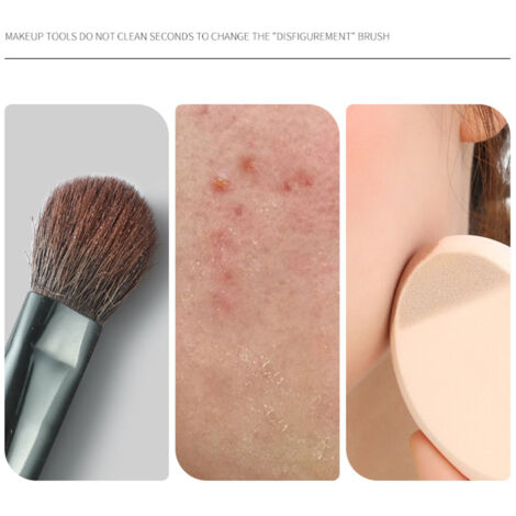 Nettoyant Doux pour Brosse et Éponge de Maquillage 50ML - Shampooing Hypoallergénique pour Accessoires Beauté