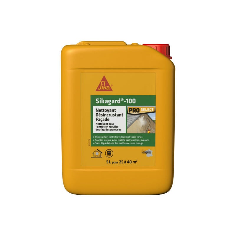 Nettoyant désincrustant façade Sika Sika gard-100 - 5L