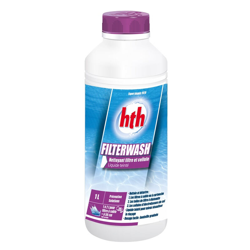 HTH - Filterwash - Nettoyant filtre Liquide 1L