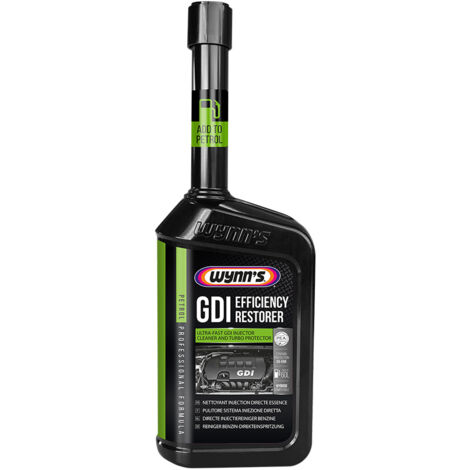 Nettoyant injection directe E85 GDI Efficiency Restorer 500 ml – Élimine dépôts injecteurs et carbone – Protège contre LSPI jusqu'à 10 000 km – Wynns