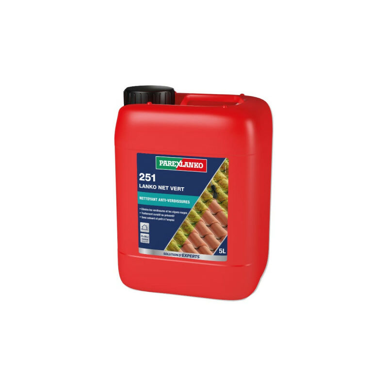 Traitement anti-verdissures 251 lanko net vert - sols, façades & toitures Parexlanko 40 à 50m² - 5 l