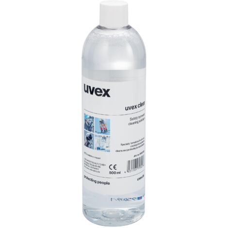 Nettoyant liquide pour lunettes 500 ml – Formule spéciale pour lentilles – Vision claire garantie – Norme EPI – Uvex