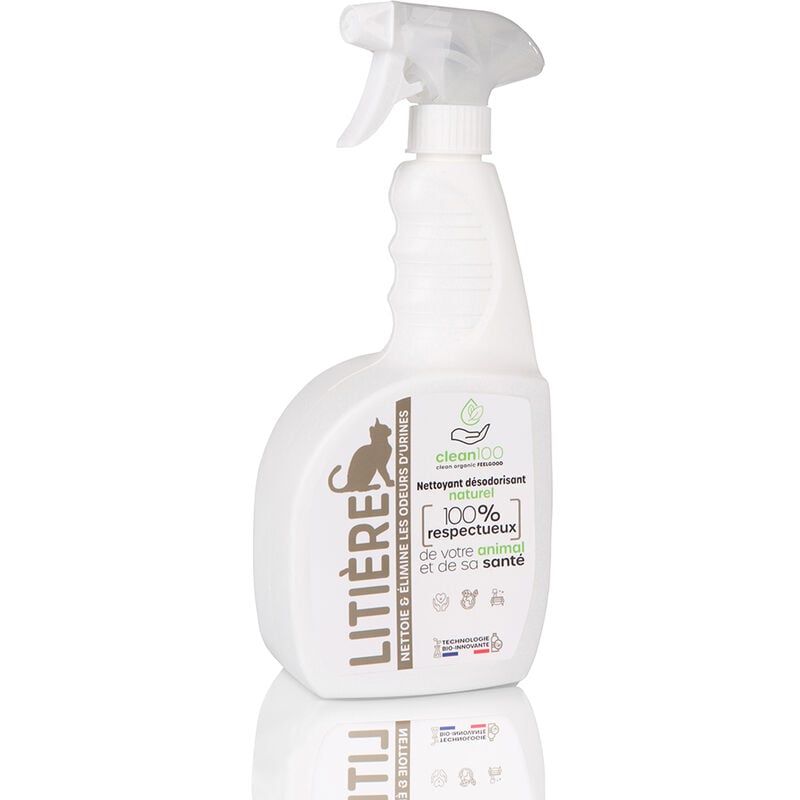 Nettoyant liquide spécial litière - sprayer - 750ML - Ecologique et Hypoallergénique - Litière Chat - Anti Mauvaises Odeurs - X1