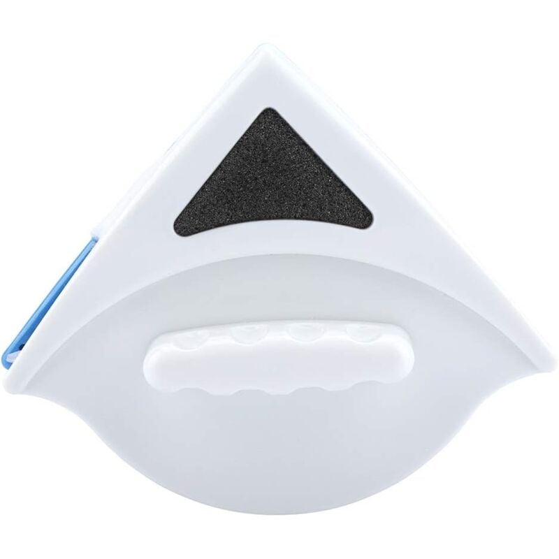 Fitags - Nettoyant magnétique double face pour vitres, brosse de nettoyage magnétique double face triangle pour le nettoyage de vitres de haute