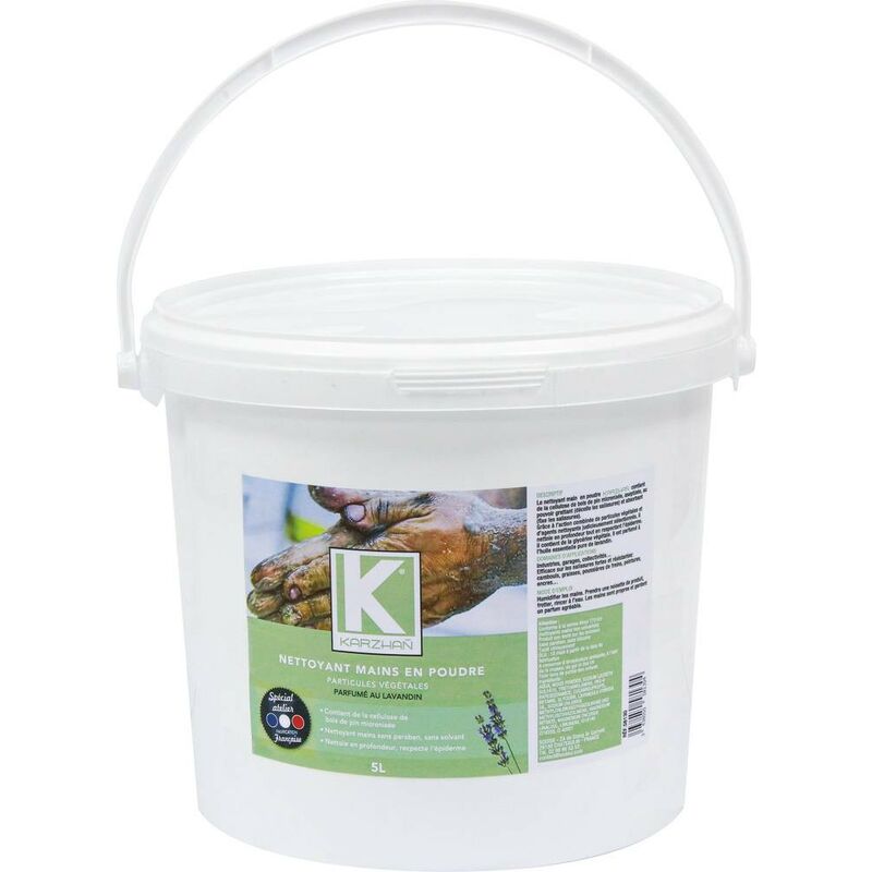 Nettoyant mains atelier en poudre vegetal au lavandin 5 litres Karzhan 58130