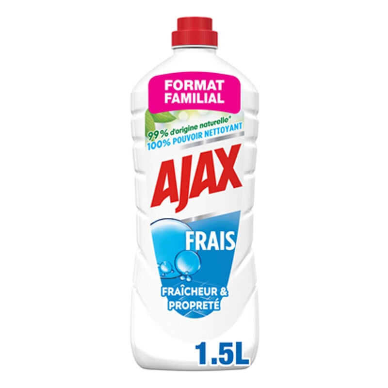 Nettoyant ménager multisurface Ajax Eco frais carton de 12 flacons 1,5L - 41511103
