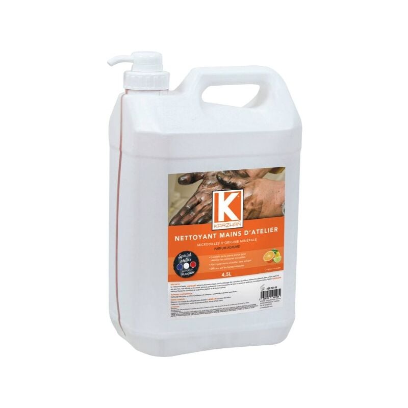 Nettoyant mains d'atelier orange , parfum agrumes Karzhan 58148