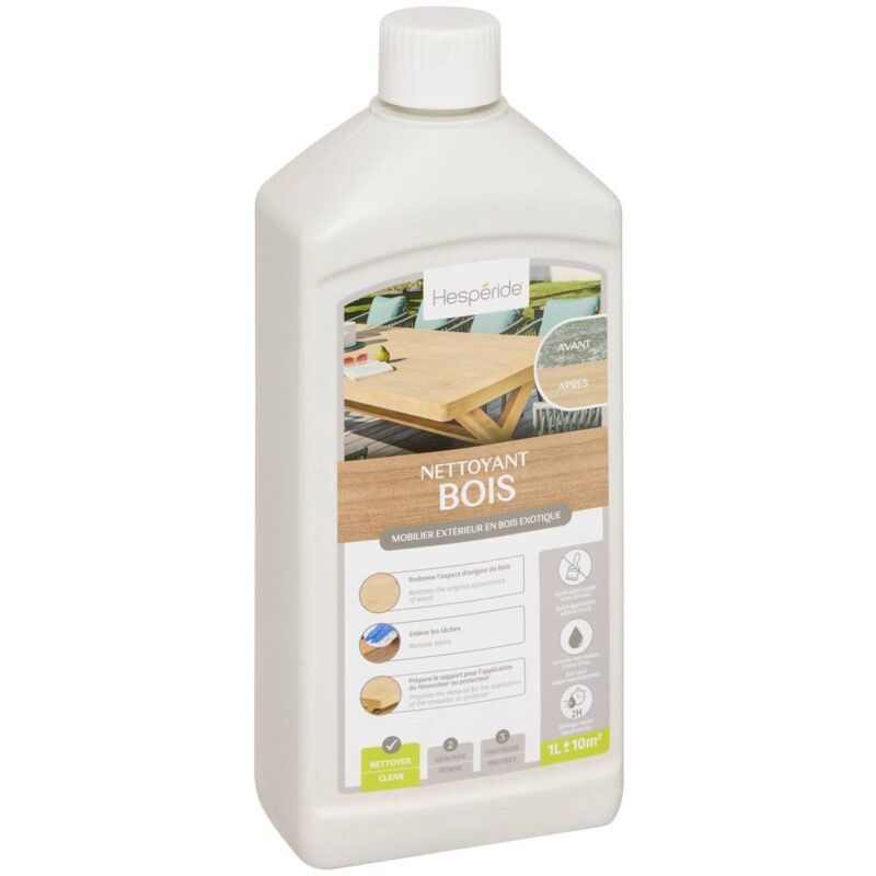 Nettoyant pour mobilier extérieur bois exotique 1L - Hespéride