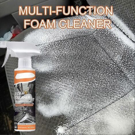 Nettoyant mousse multi-usage pour intérieur voiture, maison et sièges – nettoyant multifonction auto, intérieur, accessoires, sans rinçage.