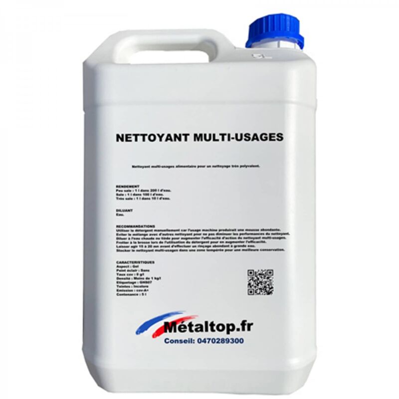 Nettoyant Multi-usages - 5 l - Incolore Metaltop