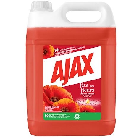 Nettoyant multi-usages Ajax fleurs rouges - Bidon de 5 litres