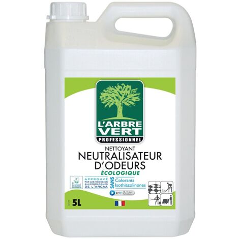 Nettoyant neutralisateur d'odeurs 5L – Concentré à diluer pour sols et surfaces lavables – Sans allergènes – Emballage recyclable – Arbre Vert