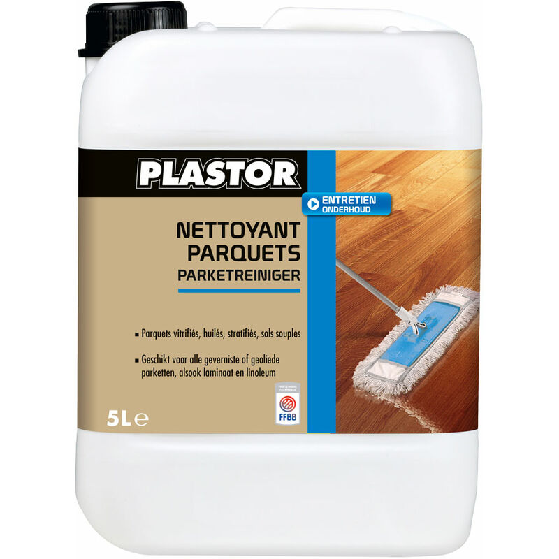 Nettoyant parquet Plastor 5L : pour usage quotidien sur tous types de parquets