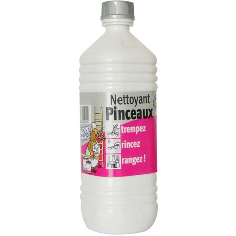 Nettoyant pinceaux biodégradable 1L – Récupération souplesse poils – Se rince facilement à l'eau – Compatible tous pinceaux et rouleaux – Mieuxa