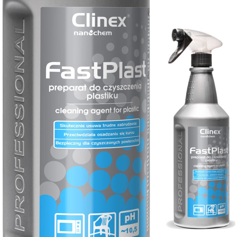 Nettoyant plastique antistatique CLINEX FastPlast 1L pour le nettoyage des appareils électroménagers et électroniques