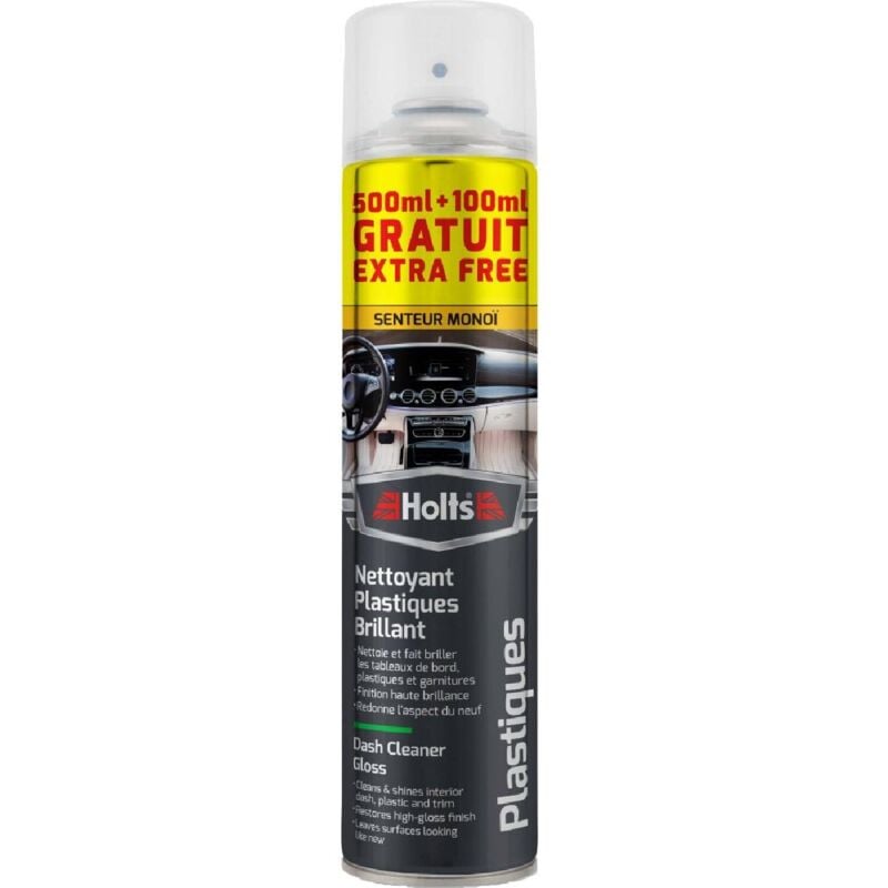 Holts - Nettoyant plastiques brillant senteur monoi 500+100ml Aerosol