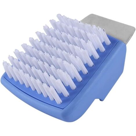 Nettoyant pour barbecue Brosse de nettoyage 2 en 1 Outils de barbecue Nettoyant pour gril de barbecue Accessoire de granules de nettoyage pour camping et pique-nique Bleu