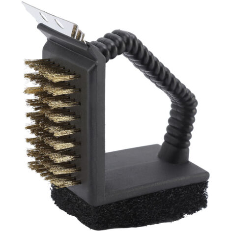 Nettoyant pour barbecue Multifonctionnel 3 en 1 Brosse de nettoyage pour four à barbecue en acier inoxydable durable