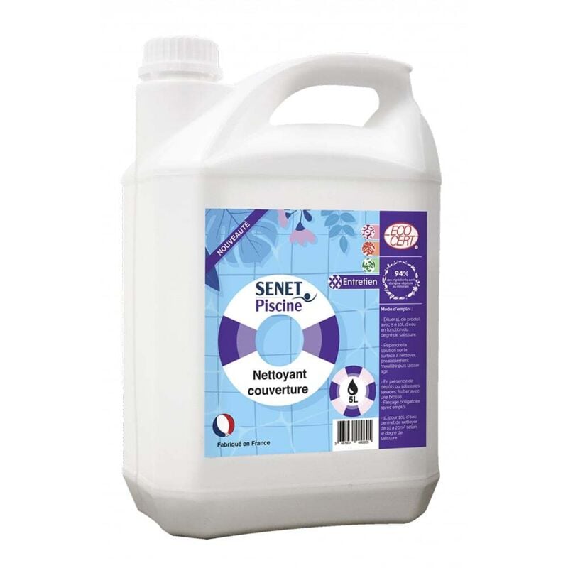 Hydrapro - Nettoyant pour Couverture ecocert - Bidon de 5L - senet Piscine