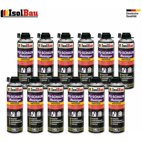 ISOLBAU Nettoyant pour pistolet Nettoyant moussant 12 x 500 ml