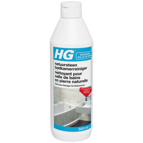 Nettoyant pour salle de bains en pierre naturelle 500 ml – Formule très concentrée – Élimine résidus de savon et dépôts calcaires – HG