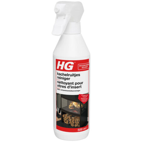 Nettoyant pour vitres d'insert 500 ml – Élimine suie, graisse et goudron – Spray pour poêles et foyers – Nettoyage rapide et efficace – HG