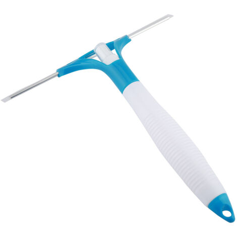 Nettoyant pour vitres multi-usages monobloc à eau, nettoyant pour fenêtres, grattoir à vitres (bleu)