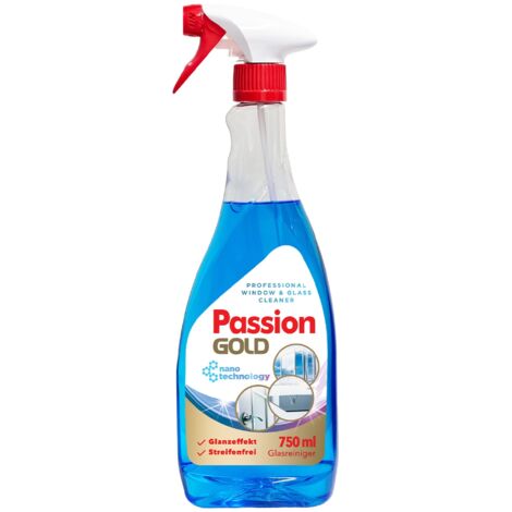 Nettoyant pour vitres PASSION GOLD au vinaigre d'alcool bleu 750 ml