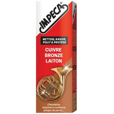 Nettoyant protecteur pour cuivre, laiton et bronze 100 ml – Élimine l'oxydation – Protège contre humidité et corrosion – Impeca