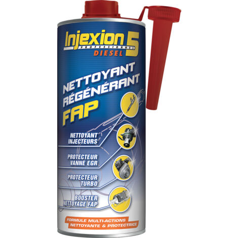 Nettoyant régénérant FAP 1L – IDALLD – Formule extrême concentration pour injecteurs, turbo et vanne EGR – Réduit émissions polluantes – Metal 5