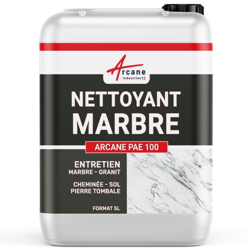 Arcane Industries - Nettoyant spécial marbre et granit, pour tache sur carrelage cheminé et plan de travail - 5 l