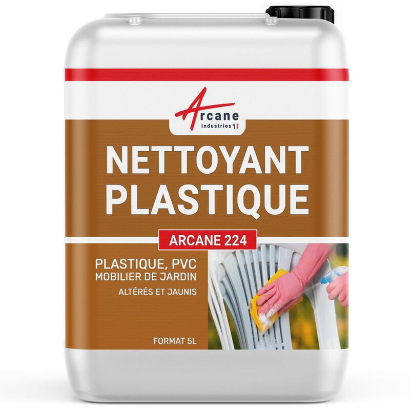 Arcane Industries - Nettoyage plastique pvc rénovateur salon meuble jardin blanc plastique jauni huisserie objet - 5 l