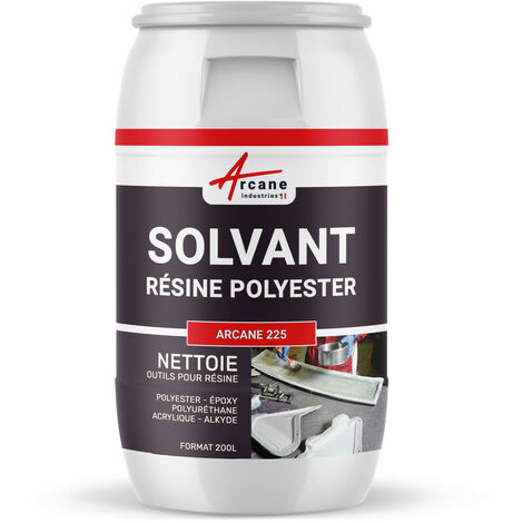 Nettoyant, résine, polyester, synthétique, naturelle, gel, coat, substitut, acétone, collage, élastomère, solvant, résine, polyester - 200 L  - ARCANE INDUSTRIES