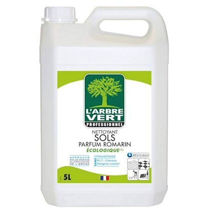Nettoyant sols Arbre Vert romarin d'origine végétale - Bidon de 5 litres