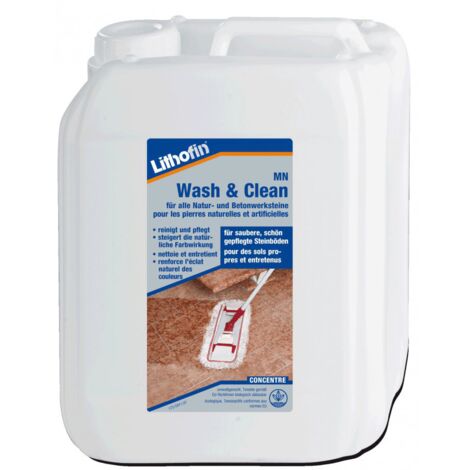 Lithofin – Nettoyant pour pierre naturelle 5 L – Faible alcalinité – Savons naturels – Pour marbre, travertin, schiste, porphyre