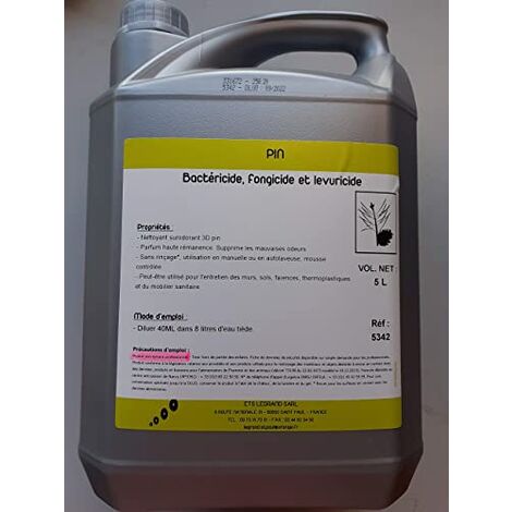 nettoyant surodorant 3D PIN - 5L : bactéricide, fongicide et levuricide - Fabrication Française