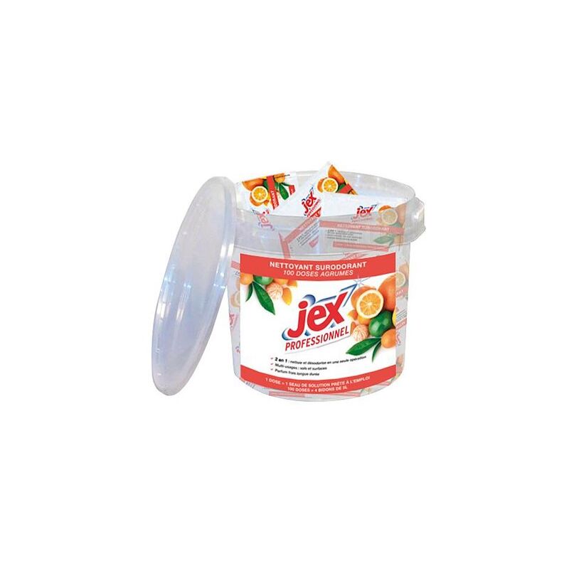 Nettoyant surodorant multi-usages Jex agrumes - Boîte de 100 doses