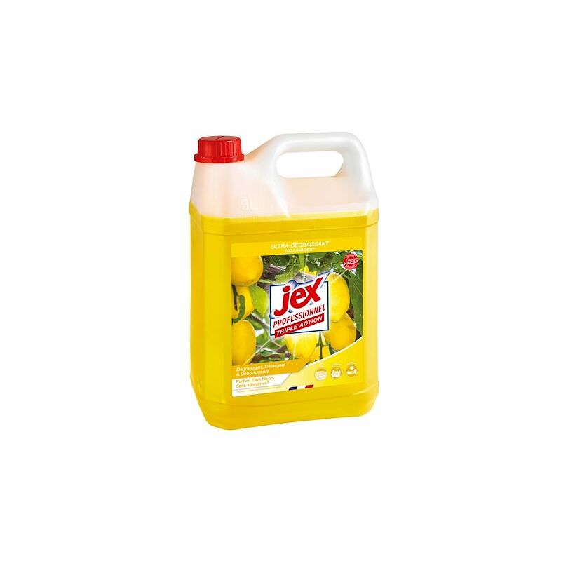 Jex Professionnel - Nettoyant ultra dégraissant Jex Express citron - Bidon de 5 litres