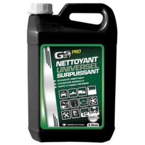 Nettoyant universel surpuissant 5 litres – Formule concentrée ultra dégraissante – Pour nettoyage moteurs et carrosseries – Compatible lavage haute pression – Gs27 - PR330171