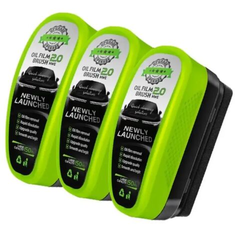 Nettoyant Vitre Voiture 2025 - Brosse Anti-Trace pour Pare-brise, Kit de 3 Brosses à Huile pour Vitrages Automobile