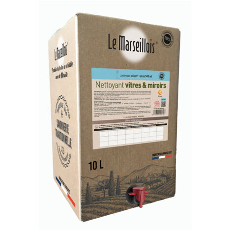 Nettoyant Vitres Et Miroirs Ecocert Bib 10l - Le Marseillois