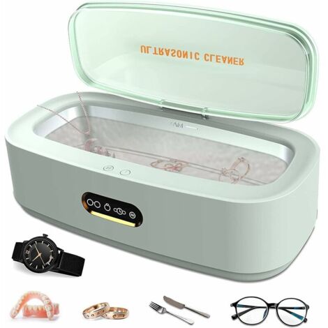 Nettoyeur à Ultrasons [300ml], Appareil de Nettoyage Ultrasons 45000 Hz, avec 4 Réglages du Temps pour Nettoyer les Bijoux, Montres, Lunettes, Ustensiles et Dentiers