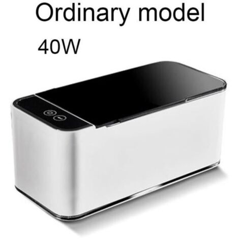 Nettoyeur à Ultrasons Argent 40W Réservoir De Nettoyage à Ondes Ultrasoniques Machine à Laver Pour Lunettes Bijoux Montre Dentier