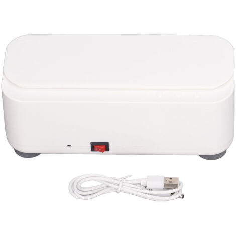 Nettoyeur à Ultrasons Portable Silencieux USB pour Lunettes, Montres, Dentiers et Brosses de Maquillage
